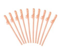 Party Deco Straw Luxe Dick ( 10 pieces )  | Willy Straw
