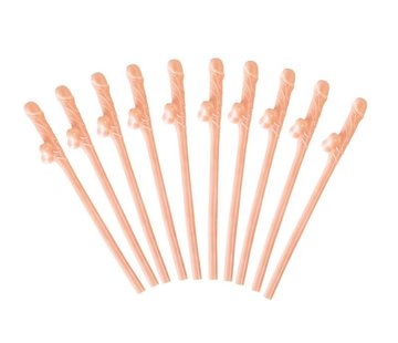 Party Deco Straw Luxe Dick ( 10 pieces )  | Willy Straw