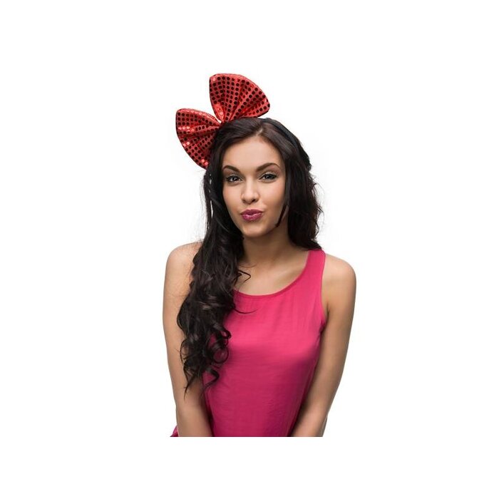 Party Deco Diadeem met Rode Strik