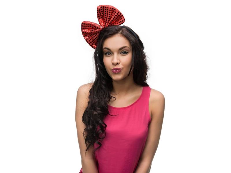 Party Deco Diademe avec un Arc Rouge