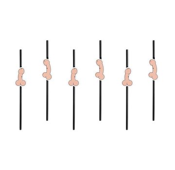 Party Deco Party Straw - Rietje met penis ( 6 stuks )