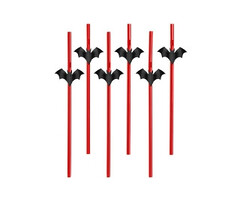 Party Deco Straw Bat ( 6 pieces )