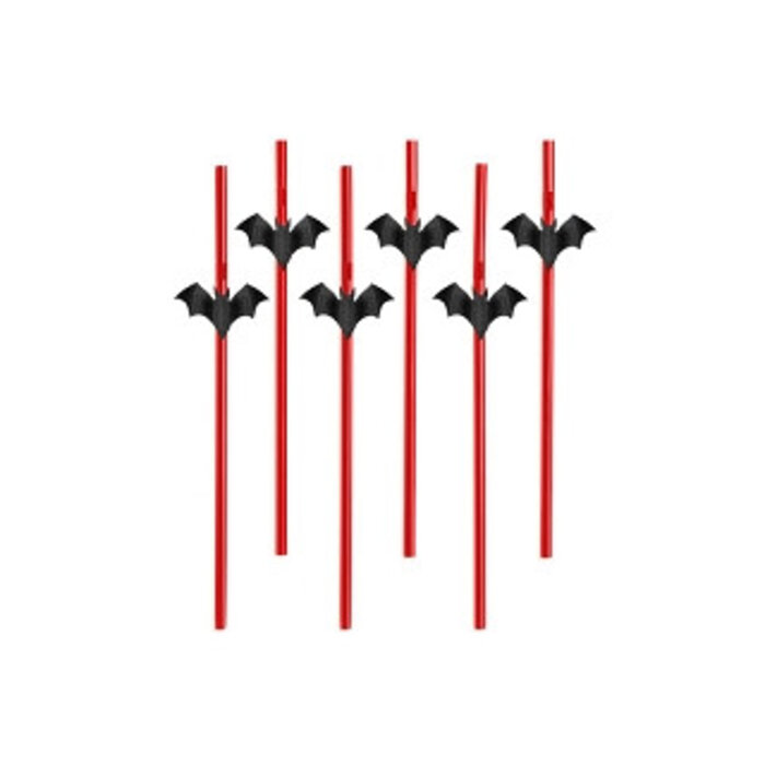 Party Deco Party Straw - Straw Bat ( 6 pieces )