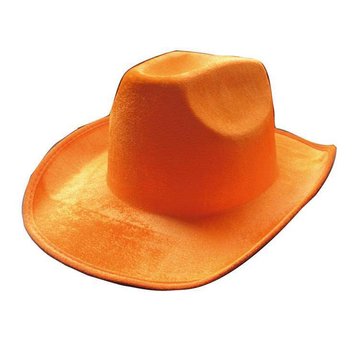 Partyline Hoed Cowboy Neon Oranje
