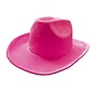 Hoed Cowboy Neon Roze