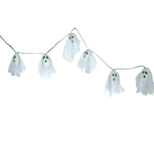 Partyline Deco Garland Ghost 170 cm LED | Halloween decoration