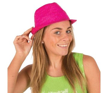 Partyline Chapeau Funk Paille Fuchsia | Chapeau Hawai