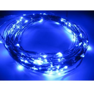 Breaklight.be HighBrite 40 Led Ketting 2 m op batterijen - Blauw