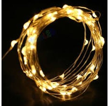 Breaklight.be HighBrite 40 Led Cord 2 m on battery - Yellow
