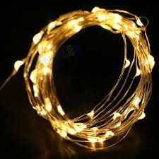 Breaklight.be HighBrite 40 Led Cord 2 m on battery - Yellow