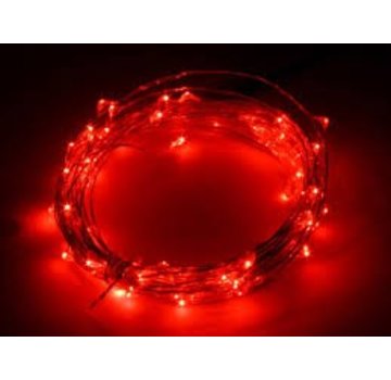 Breaklight.be HighBrite 40 Led Cord 2 m on battery - Red