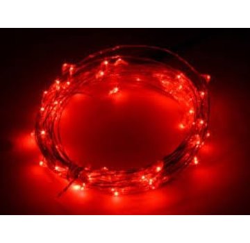 Breaklight.be HighBrite 40 Led Ketting 2 m op batterijen - Rood