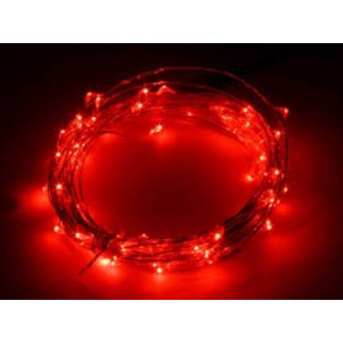 Breaklight.be HighBrite 40 Led Ketting 2 m op batterijen - Rood