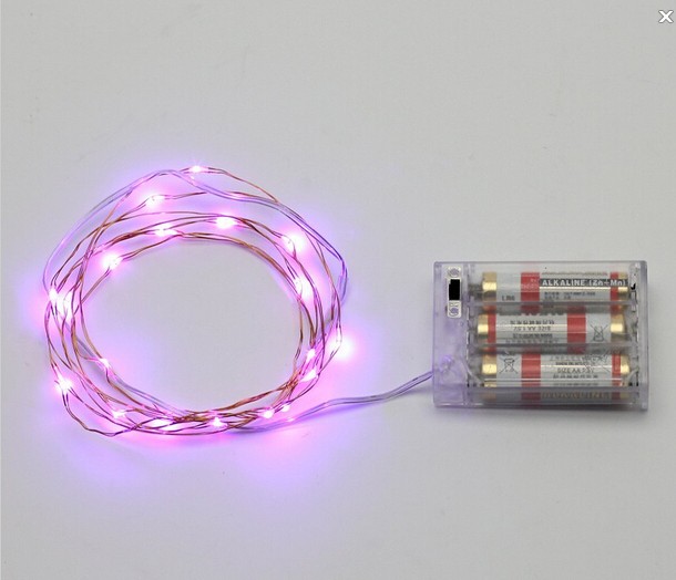 Breaklight.be HighBrite 40 Led Cord 2 m on battery - Purple