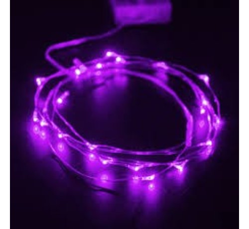 Breaklight.be HighBrite 40 Led Guirlande 2 m on battery - Mauve