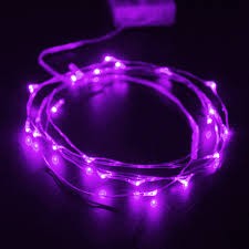 Breaklight.be HighBrite 40 Led Cord 2 m on battery - Purple