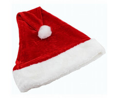 Partyline Pluche Kerstmuts | Rode Kerstmuts