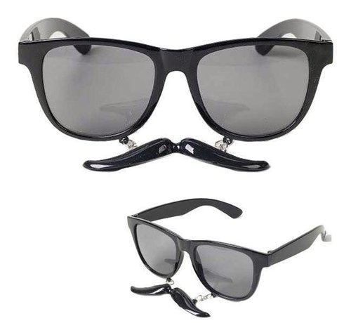 Partyline Glasses with Mustache Black | Black Glasses