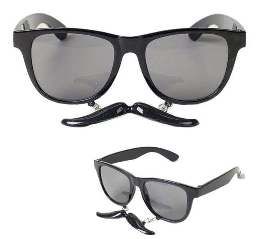 Glasses with Mustache Black | Black Glasses