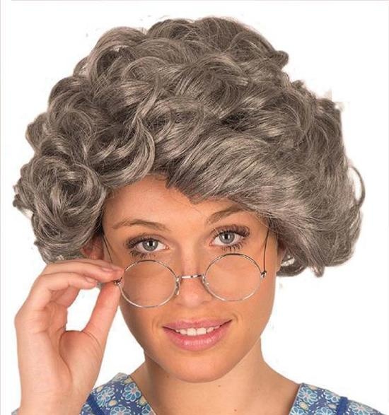 Partyline Pruik oude Vrouw