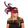 Venetian Mask fushia with flower and feather