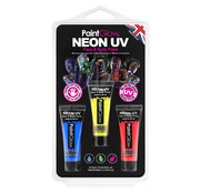 PaintGlow PaintGlow Neon UV Face & Body Paint  3 x 13 ml