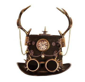 Partyline Steampunk hat with antlers