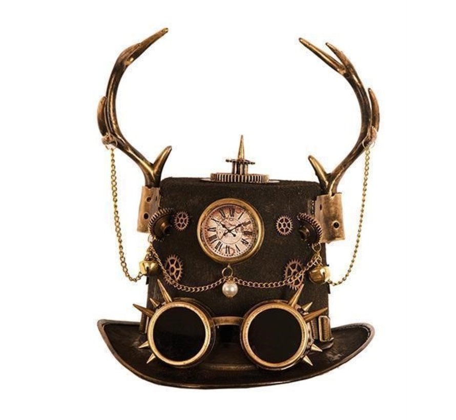 Steampunk hat with antlers