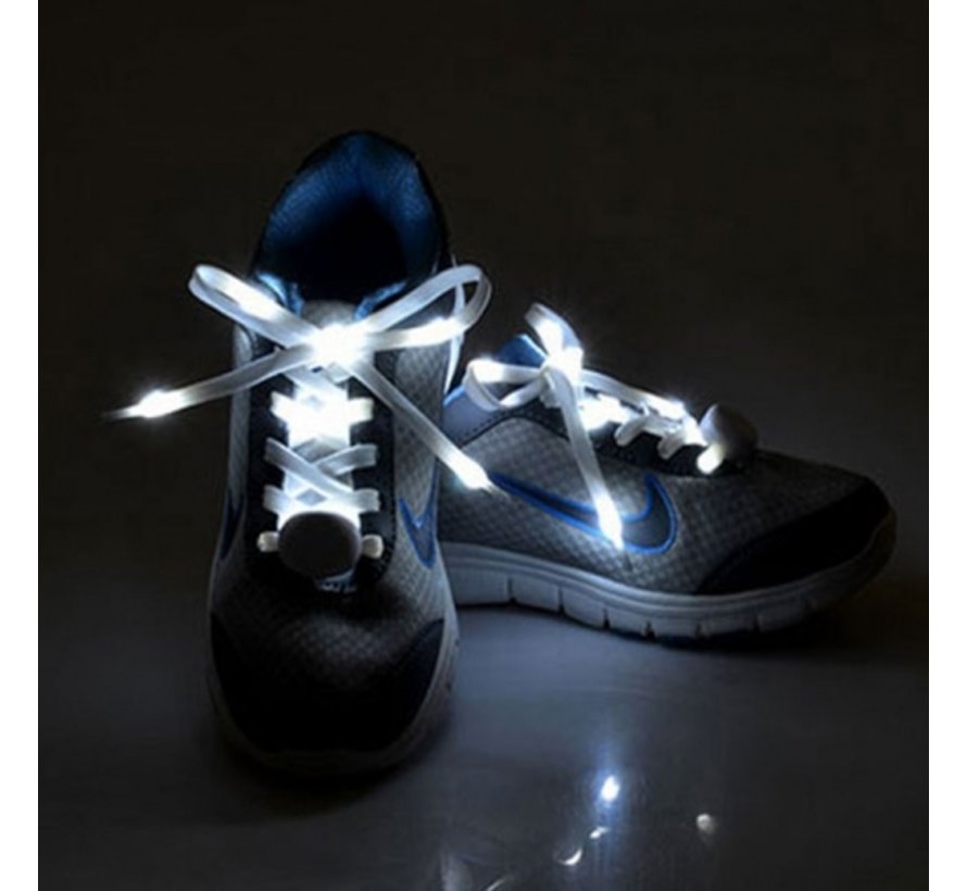 White LED Shoe Laces - 120 cm