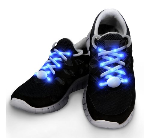 Breaklight.be LED Lacets de chaussures Blue- 120 cm