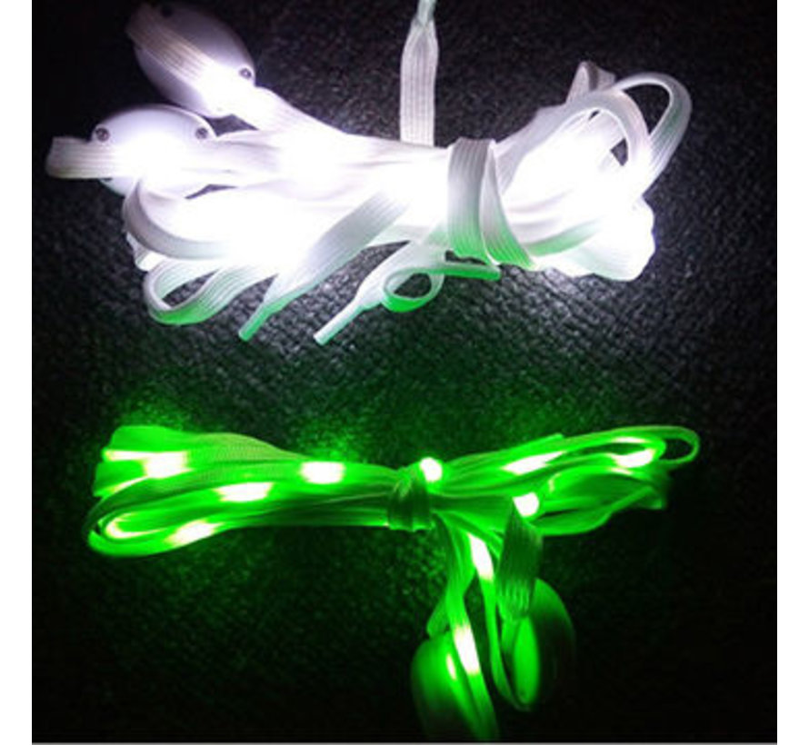 Green LED Shoe Laces - 120 cm