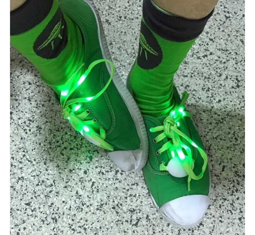 Green LED Shoe Laces - 120 cm