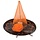 Heksenhoed Mini Zwart/Oranje + LED