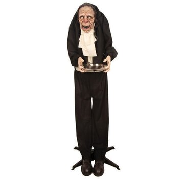 Partyline Bewegende oude butler 150 cm | Oude akelige knecht | Halloween deco