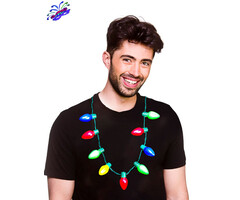 Wicked Costumes Kerstboom lichtjes halsketting