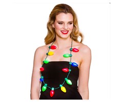 Wicked Costumes Kerstboom lichtjes halsketting