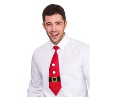 Wicked Costumes  Cravate de Noël pailletée - Père Noël