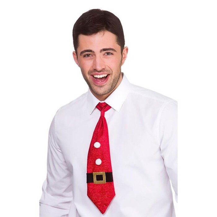Wicked Costumes  Glittery Christmas Tie - Santa