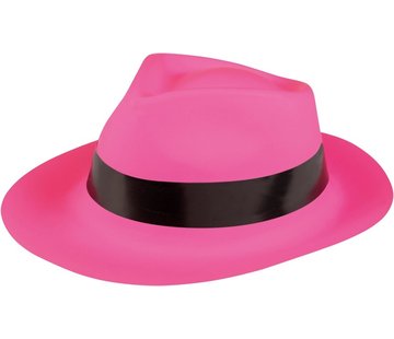 Partyline Neon roze gangster hoed