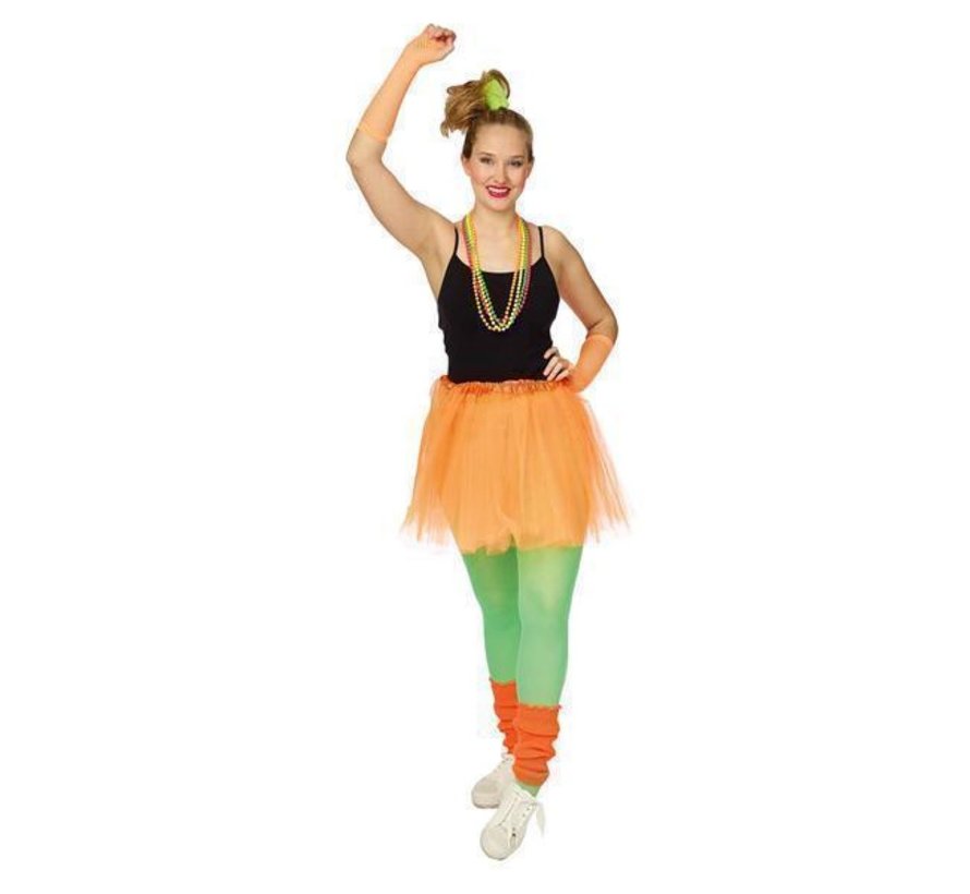 Ensemble de 4 pièces Tutu orange fluo