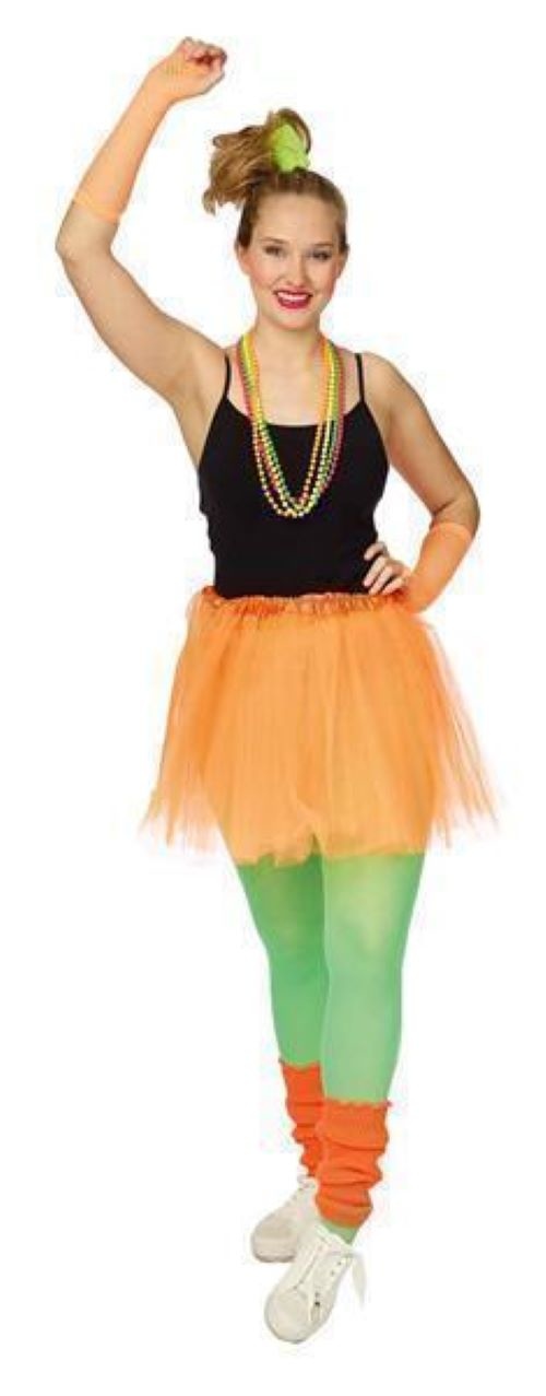 Partyline Ensemble de 4 pièces Tutu orange fluo