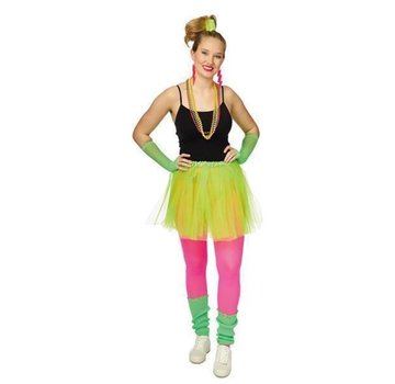 Partyline Neon Groene Tutu 4  delige set