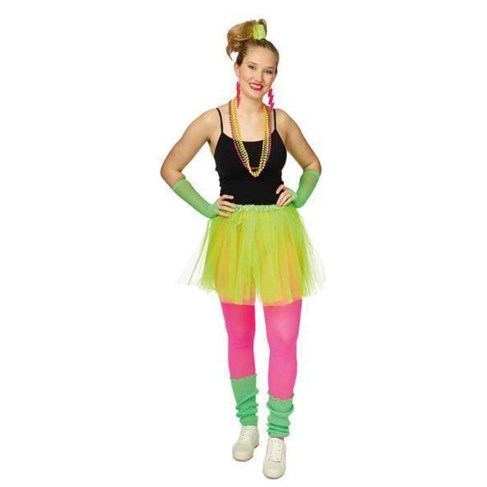 Partyline Neon Groene Tutu 4  delige set