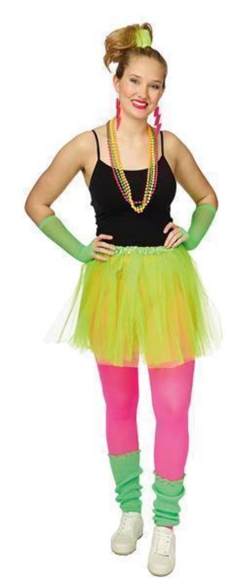 Partyline Ensemble de 4 pièces Tutu vert fluo