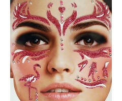Zoelibat - Eyecatcher Face Tattoo Stickers | Purple Flamingo