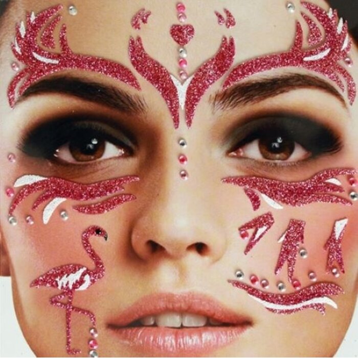Zoelibat - Eyecatcher Tatouage autocollant visage | Purple Flamingo