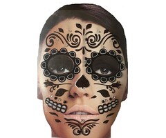 Zoelibat - Eyecatcher Gezicht Tattoo Stickers | Black Roses