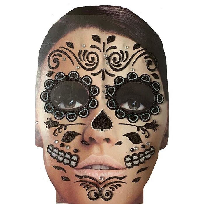 Zoelibat - Eyecatcher Gezicht Tattoo Stickers | Black Roses