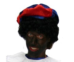 Partyline Zwarte pieten Muts ( Blauw/Rood )
