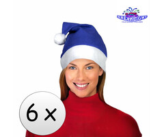 Breaklight.be 6 x Blauwe kerstmuts